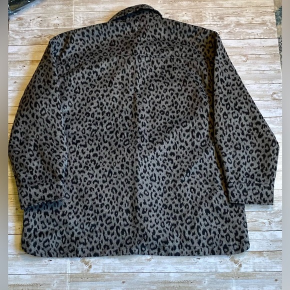 🆕 GAP Women’s Animal Print Shirt Jacket Shacket Coat Outerwear XL 16/18 - Picture 6 of 13